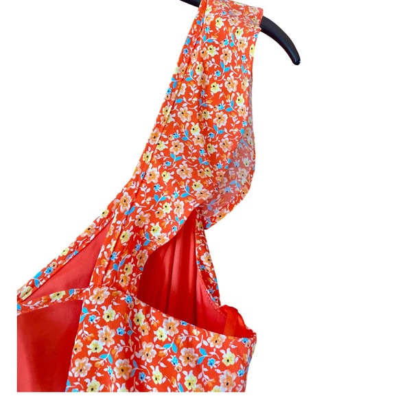 City Studio Floral Print Ruffle Trim Mini Dress V-Neck Sundress Size 9 NWT - Picture 9 of 13